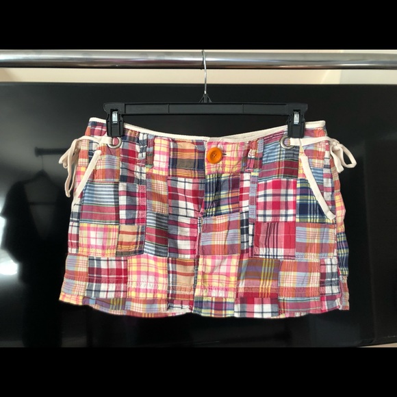 American Eagle Outfitters Dresses & Skirts - Vintage American Eagle Outfitters Plaid Patchwork Skirt